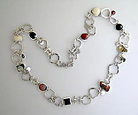 gemstones and chain necklace