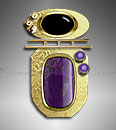 sugilite gold pendant