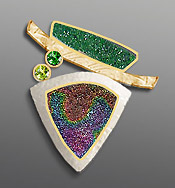 uvarovite drusy pendant
