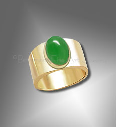 gold jade ring