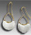 textured silver earrings