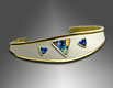 silver/gold cuff bracelet