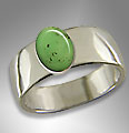 chrysoprase silver ring