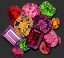 faceted garnets