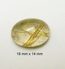 rutilated quartz cabochon